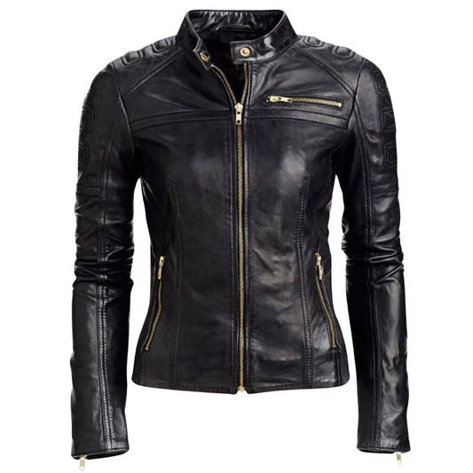 Black Slim Fit Biker Jacket – Sleek, Stylish & Timeless by Marten Craft